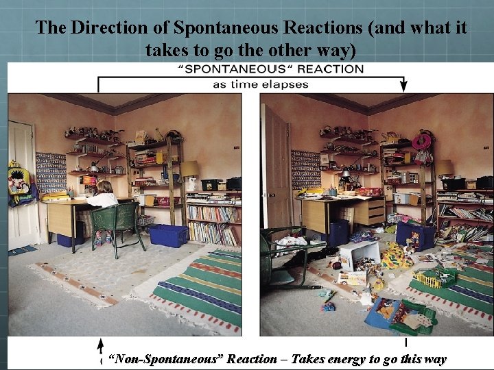 The Direction of Spontaneous Reactions (and what it takes to go the other way) The Direction of Spontaneous Reactions (and what it takes to go the other way)