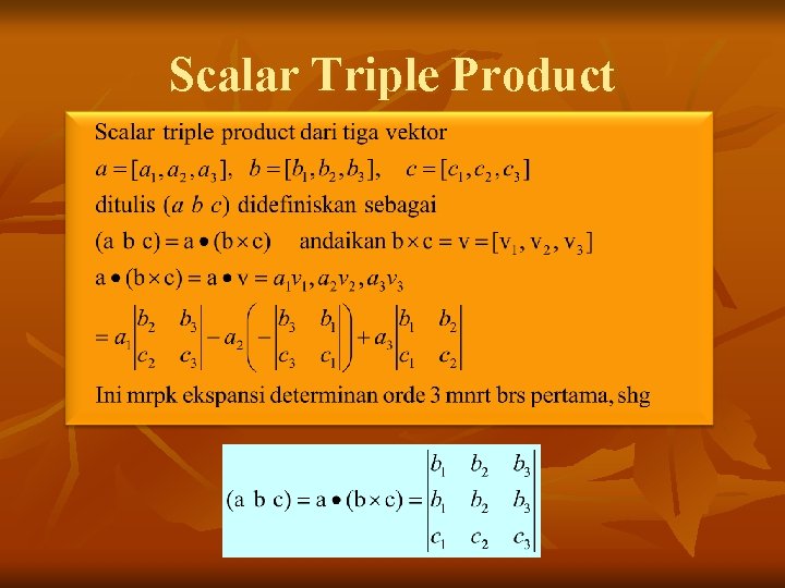 Scalar Triple Product 