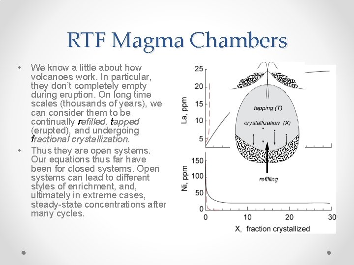 RTF Magma Chambers • • We know a little about how volcanoes work. In