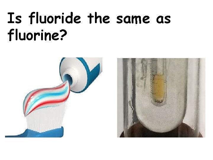 Is fluoride the same as fluorine? 