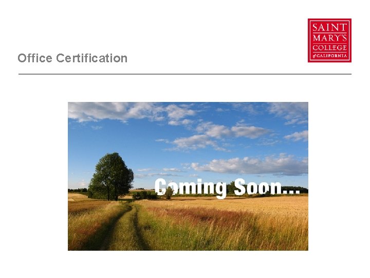 Office Certification 