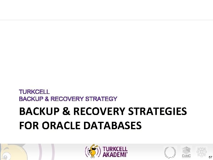 BACKUP & RECOVERY STRATEGIES FOR ORACLE DATABASES 57 