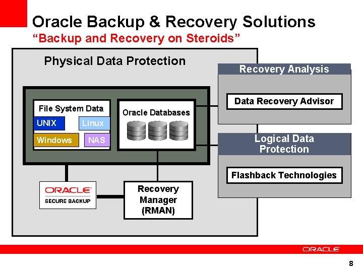 Oracle Backup & Recovery Solutions “Backup and Recovery on Steroids” Physical Data Protection File