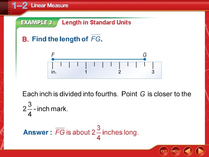Length in Standard Units B. 