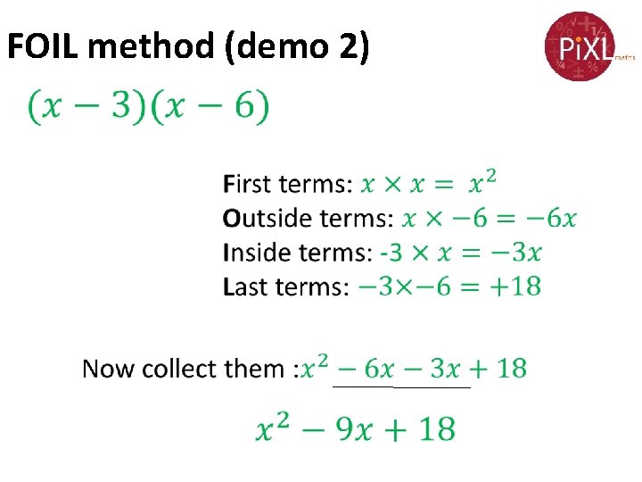 FOIL method (demo 2) 