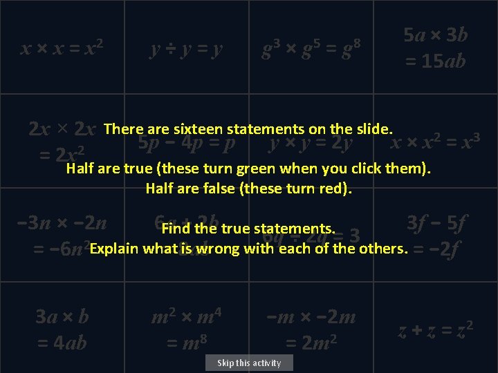 x×x= x 2 2 x × 2 x = 2 x 2 y÷y=y g