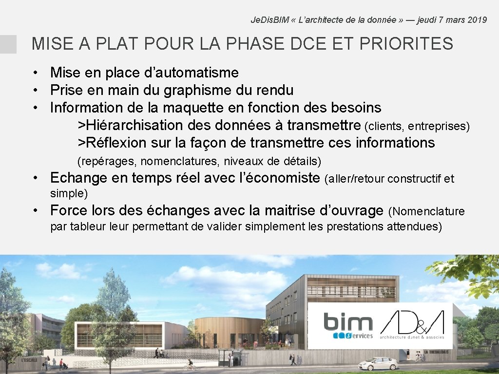 Je. Dis. BIM « L’architecte de la donnée » — jeudi 7 mars 2019