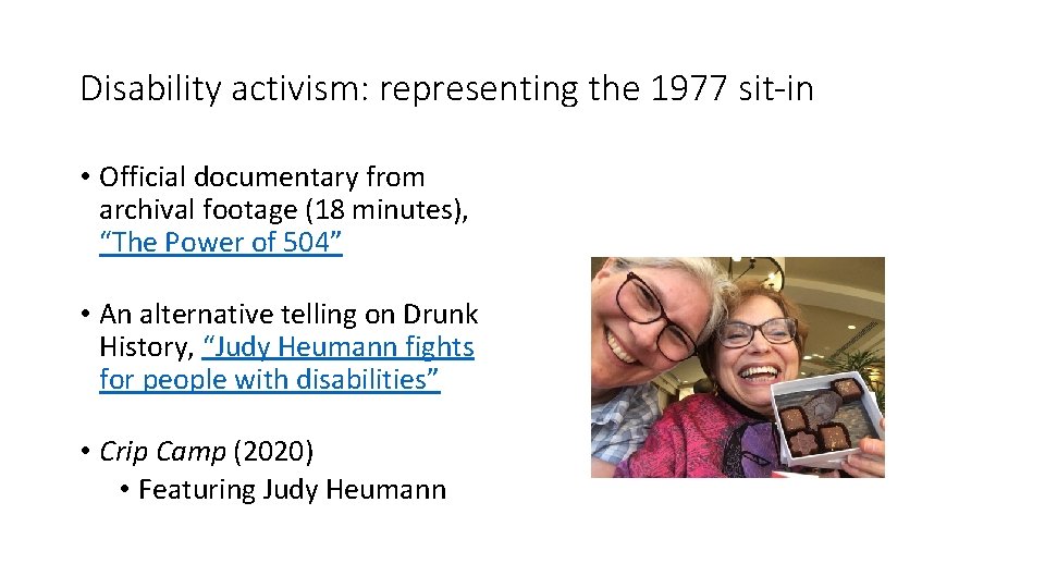 Disability activism: representing the 1977 sit-in • Official documentary from archival footage (18 minutes),