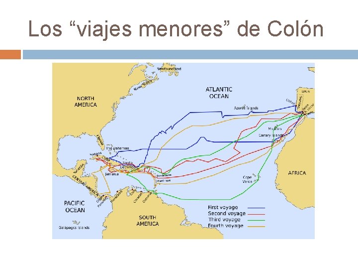 Los “viajes menores” de Colón 