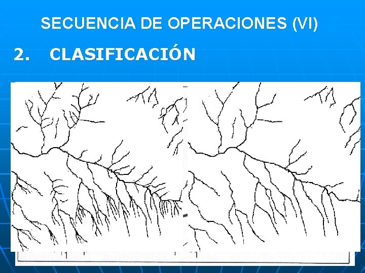 SECUENCIA DE OPERACIONES (VI) 2. CLASIFICACIÓN • OBJETIVO: Clasificar jerárquicamente los datos. Ø Según