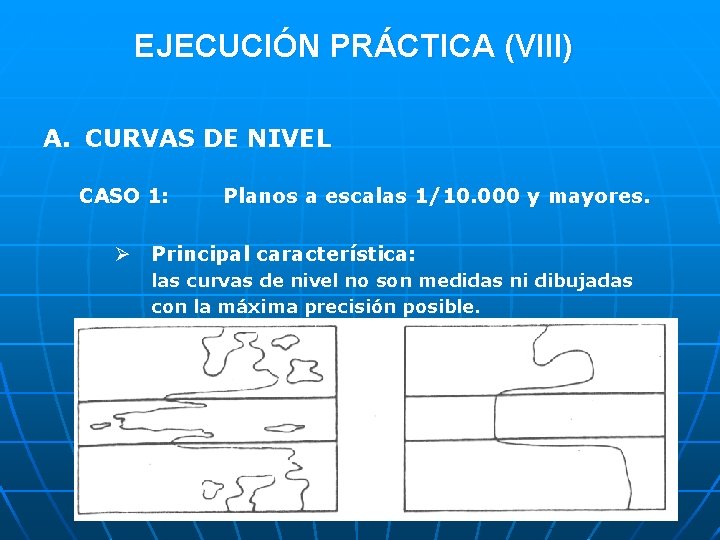 EJECUCIÓN PRÁCTICA (VIII) A. CURVAS DE NIVEL CASO 1: Planos a escalas 1/10. 000