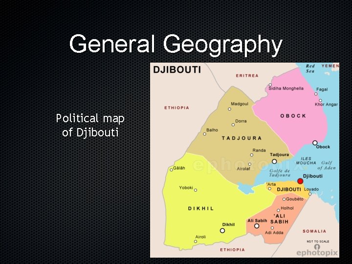 General Geography Political map of Djibouti 