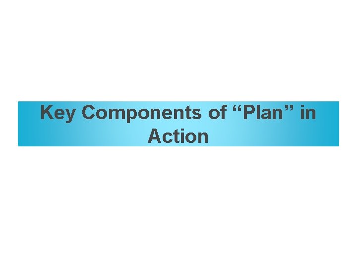 Key Components of “Plan” in Action 