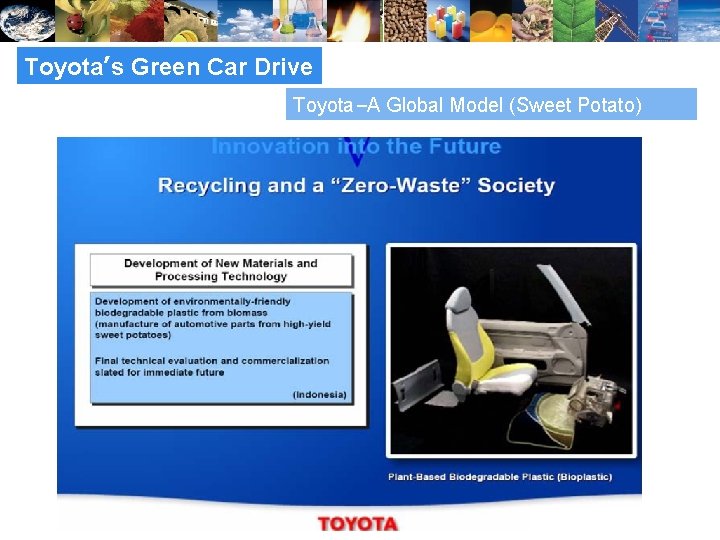 Toyota’s Green Car Drive Toyota–A Global Model (Sweet Potato) 