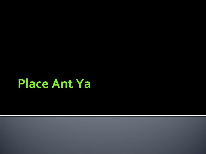 Place Ant Ya 