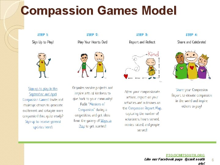 Compassion Games Model PTO@CMITSOUTH. ORG Like our Facebook page @cmit south pto! 6 