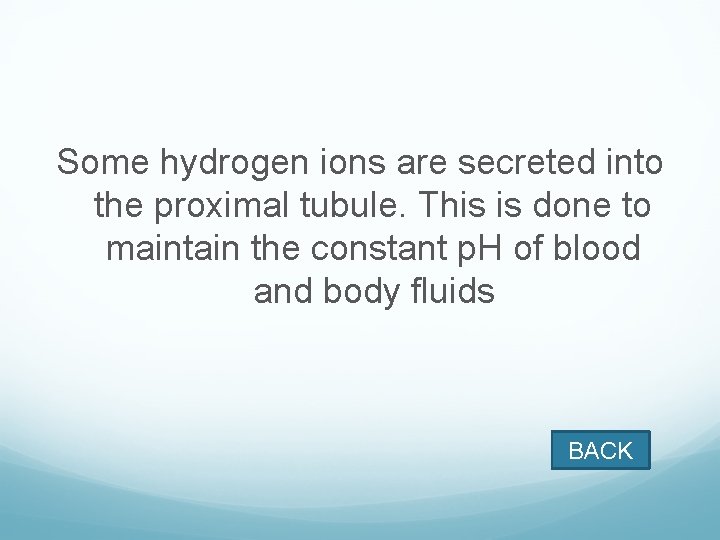 Some hydrogen ions are secreted into the proximal tubule. This is done to maintain