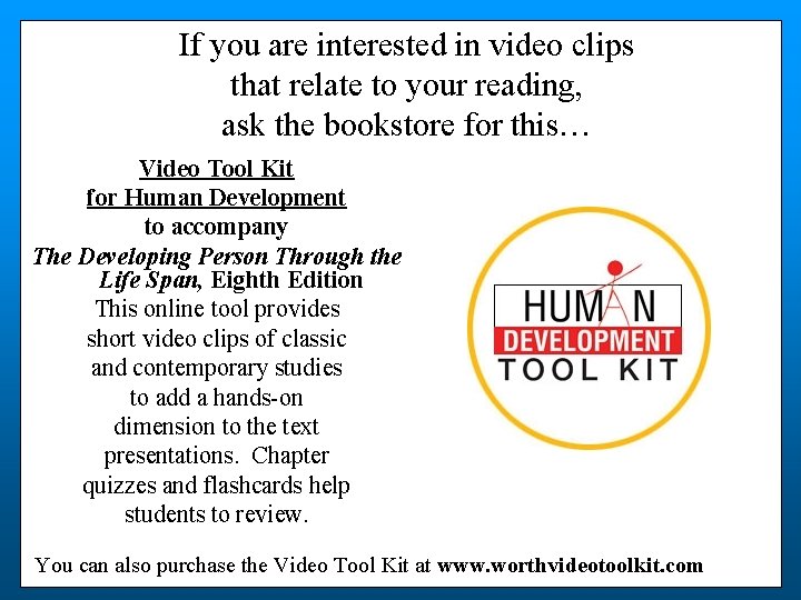 If you are interested in video clips that relate to your reading, ask the