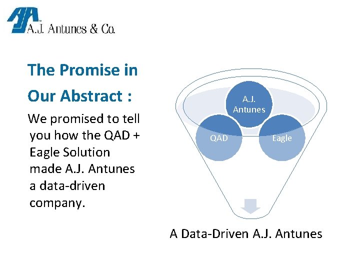 The Promise in Our Abstract : We promised to tell you how the QAD