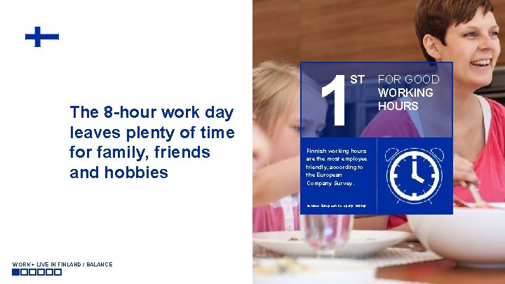 1 ST The 8 -hour work day leaves plenty of time for family, friends