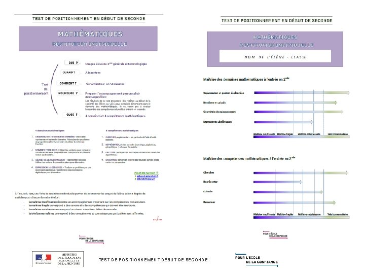 TEST DE POSITIONNEMENT DÉBUT DE SECONDE 