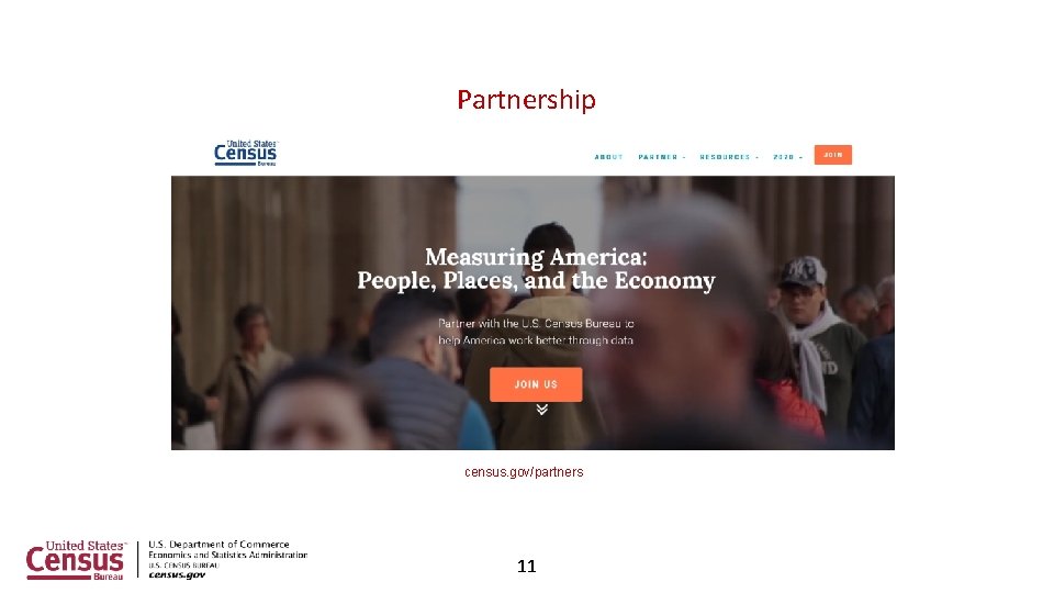 Partnership census. gov/partners 11 