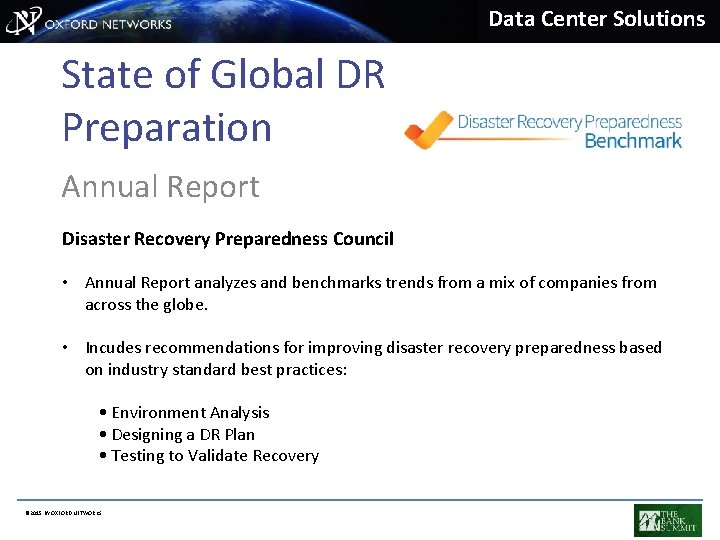 Data Center Solutions State of Global DR Preparation Annual Report Disaster Recovery Preparedness Council