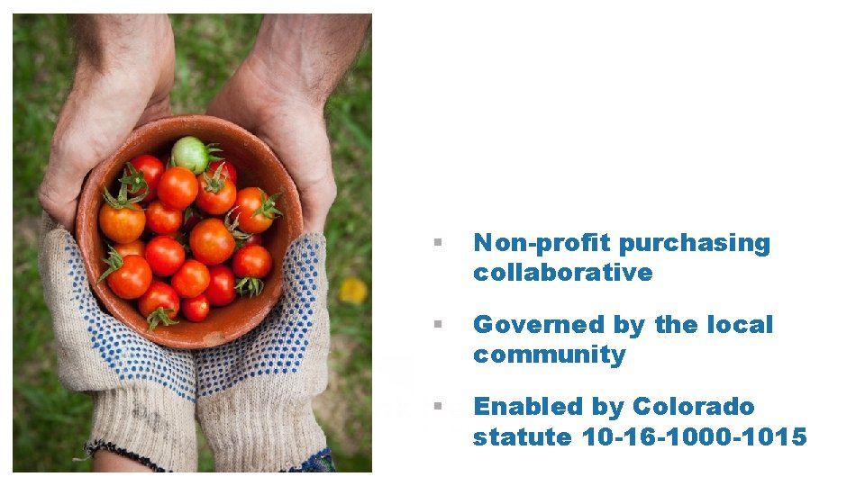 4 § Non-profit purchasing collaborative § Governed by the local community § Enabled by