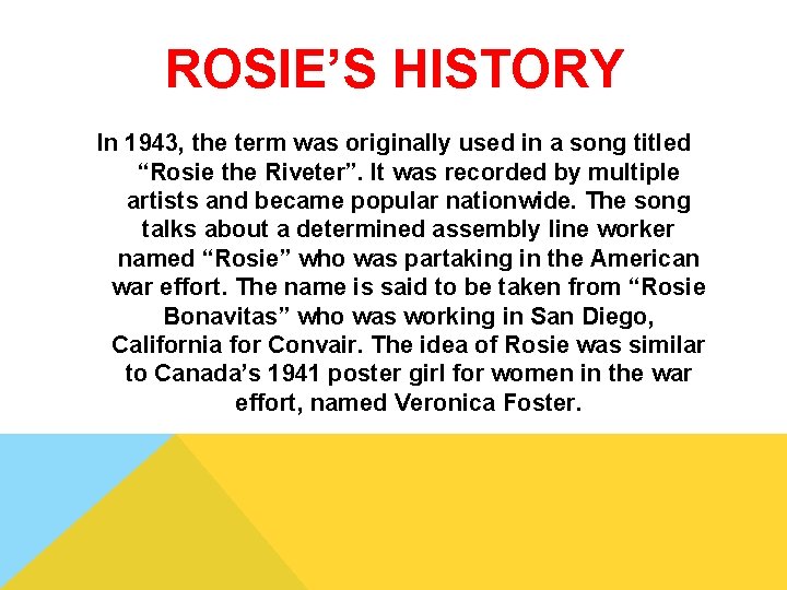 ROSIE THE RIVETER A SYMBOL OF FEMINISM AND