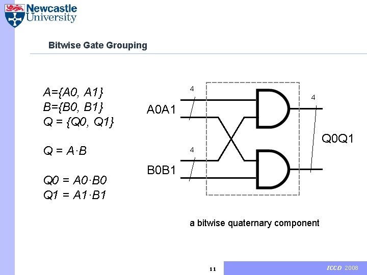 Bitwise Gate Grouping A={A 0, A 1} B={B 0, B 1} Q = {Q