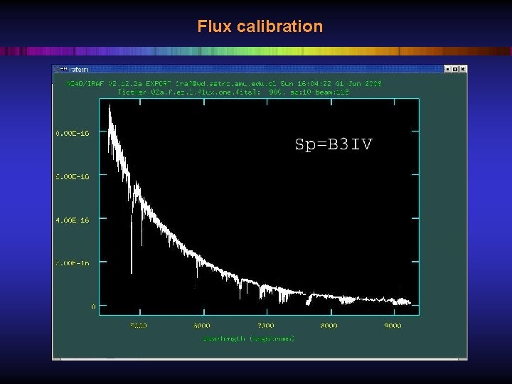 Flux calibration 