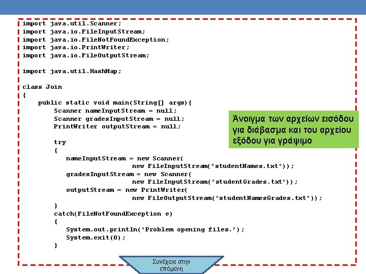 import import java. util. Scanner; java. io. File. Input. Stream; java. io. File. Not.