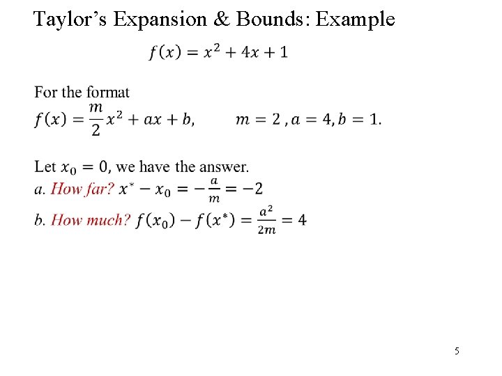 Taylor’s Expansion & Bounds: Example 5 