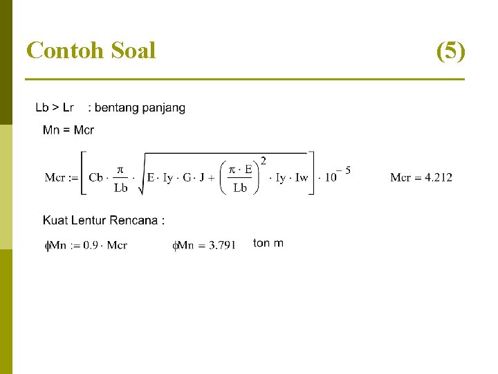 Contoh Soal (5) 