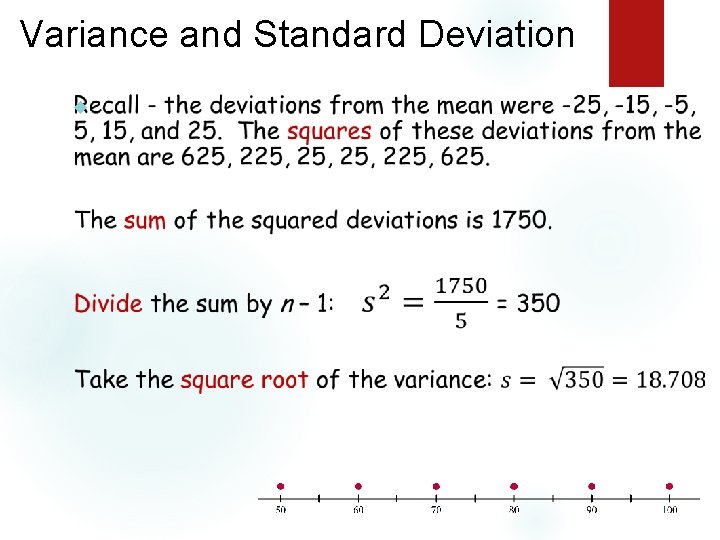 Variance and Standard Deviation 