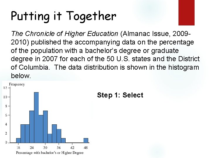 Putting it Together The Chronicle of Higher Education (Almanac Issue, 20092010) published the accompanying
