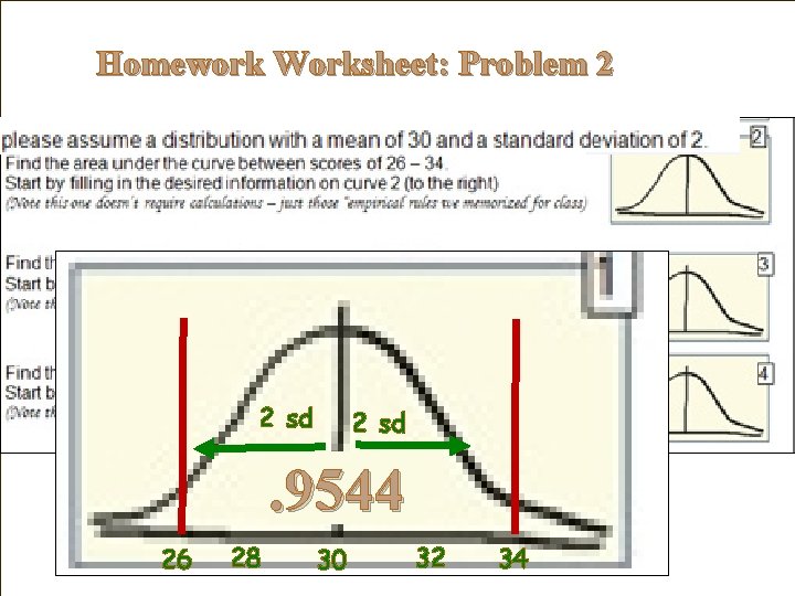 Homework Worksheet: Problem 2 2 sd . 9544 26 28 30 32 34 