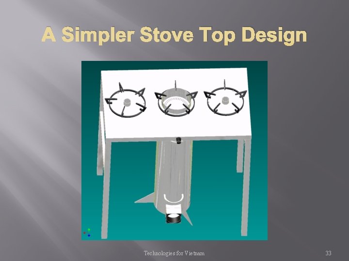 A Simpler Stove Top Design Technologies for Vietnam 33 