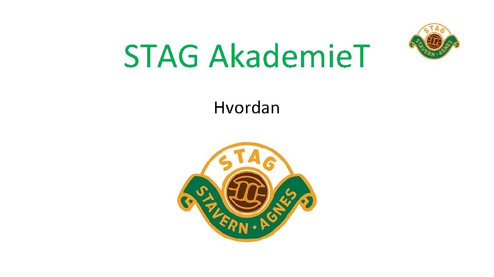 STAG Akademie. T Hvordan 