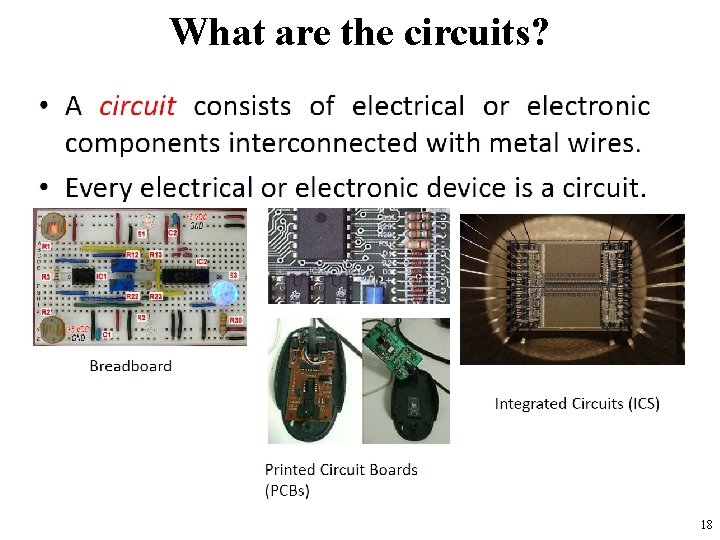 What are the circuits? 18 