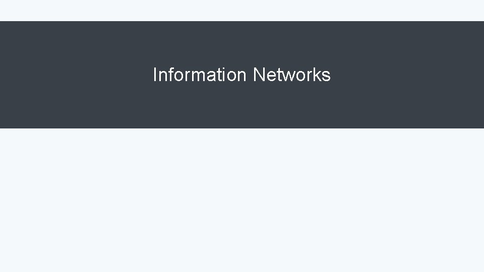 Information Networks 