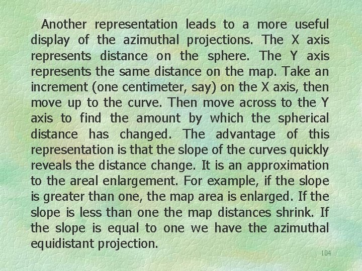 Another representation leads to a more useful display of the azimuthal projections. The X