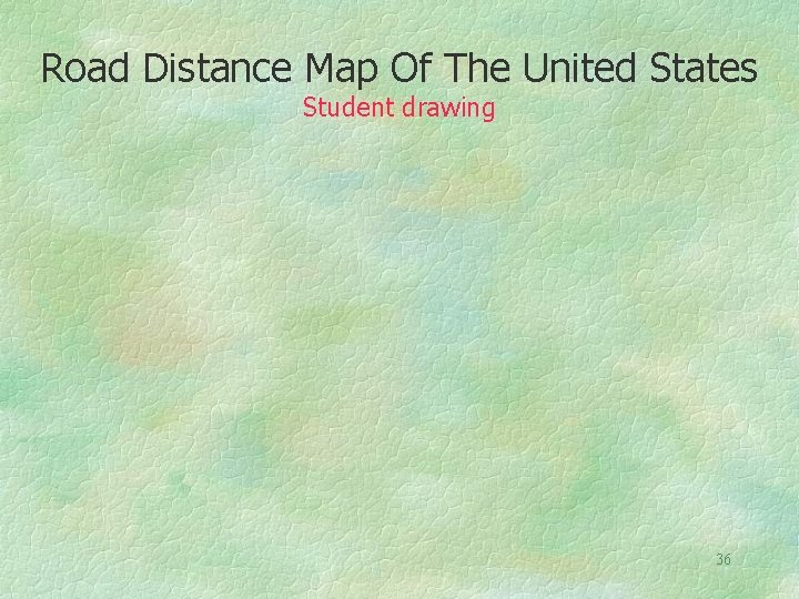 Road Distance Map Of The United States Student drawing 36 