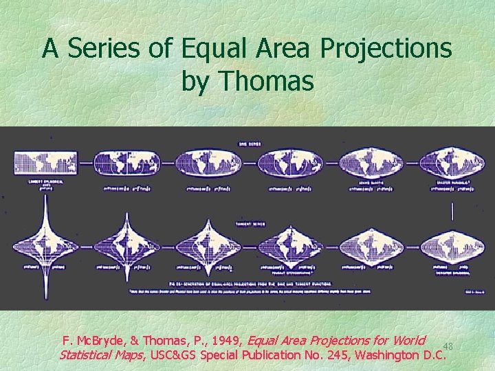 A Series of Equal Area Projections by Thomas F. Mc. Bryde, & Thomas, P.
