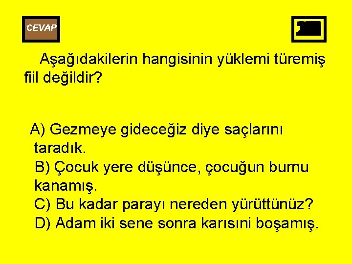 CEVAP 25 26 27 28 29 30 10 11 12 13 14 15 16
