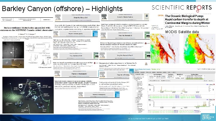 Barkley Canyon (offshore) – Highlights MODIS Satellite data 