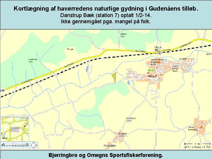 Kortlægning af havørredens naturlige gydning i Gudenåens tilløb. Danstrup Bæk (station 7) optalt 1/2