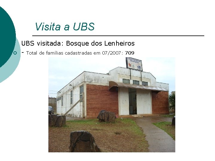 Visita a UBS ¡ UBS visitada: Bosque dos Lenheiros - Total de famílias cadastradas