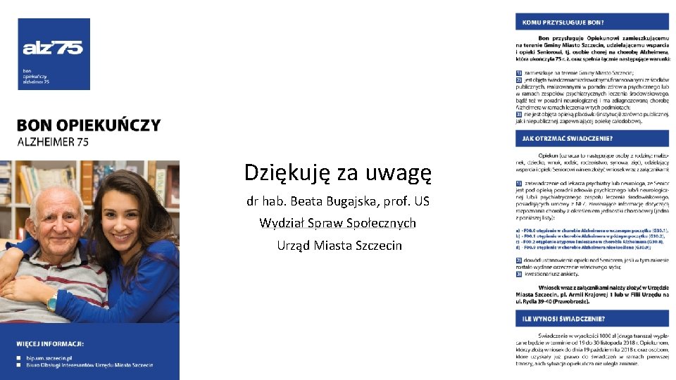 dr hab. Beata Bugajska, prof. US – Dyrektor Wydziału Spraw Społecznych Urzędu Miasta Szczecin