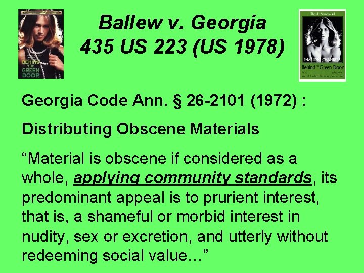 Ballew v. Georgia 435 US 223 (US 1978) Georgia Code Ann. § 26 -2101